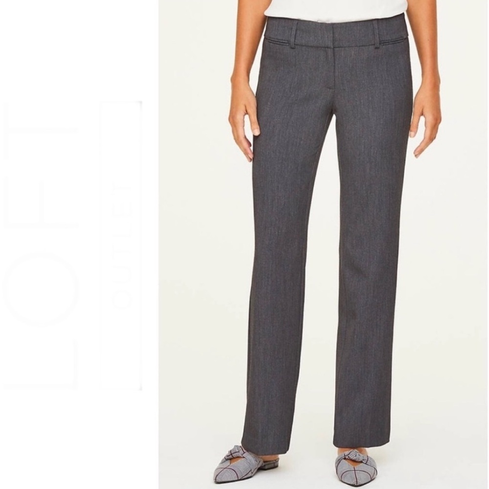LOFT Dress Pants Grey Original Fit Straight Leg Work Women 6 Petite New 509199
